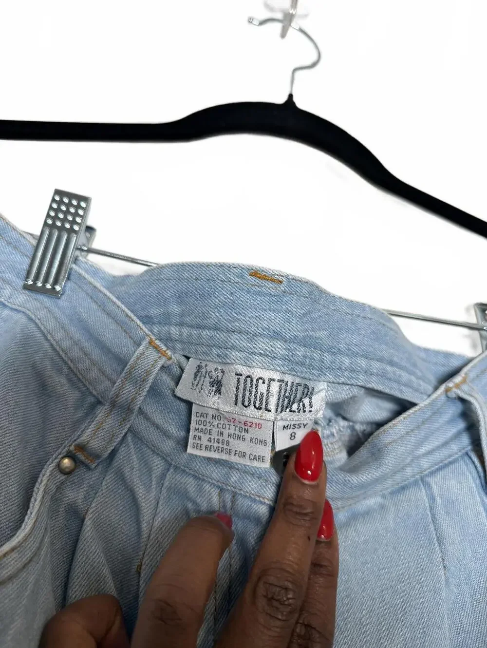 Vintage 90s Light Wash Denim Long Shorts with Bear Patch Jorts
